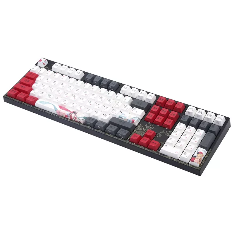 Teclado gaming mecánico Triton Varmilo VEA108 Beijing Opera, interruptores MX Brown, LED blanco, distribución US