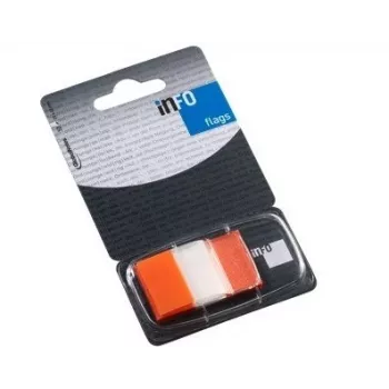 Índice de papel Global Notes, 25x43 mm, naranja, plástico (1x50) 0718-205