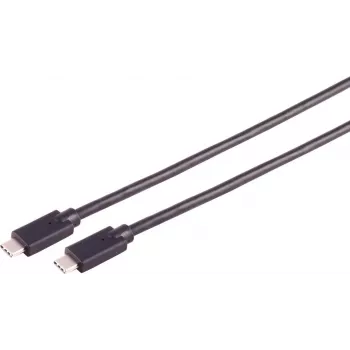 Cable USB S/CONN 13-62025 USB 3.2 Gen 2x2 1 m USB C negro