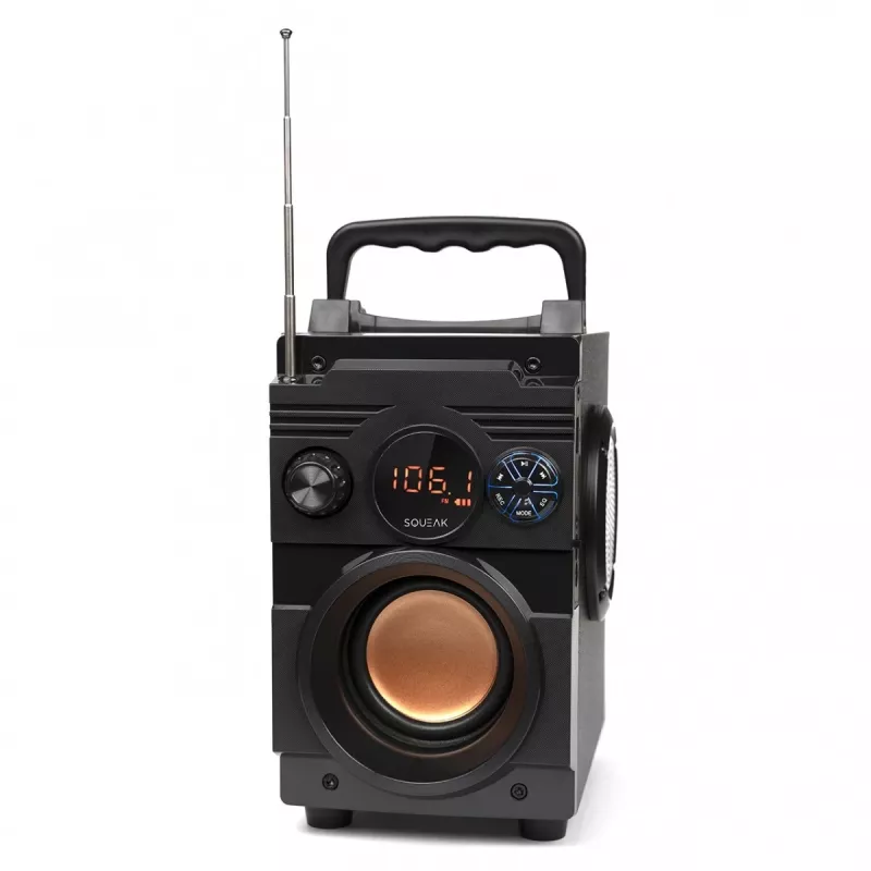 Squeak Bassblaster Altavoz Bluetooth 5.1, radio FM, reproductor MP3 SQ1001
