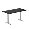 Mesa regulable en altura Up Up Bjorn Gris, tablero L Negro