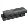 Docking station UNITEK D1079A USB4 con cable negro 100W Power Delivery