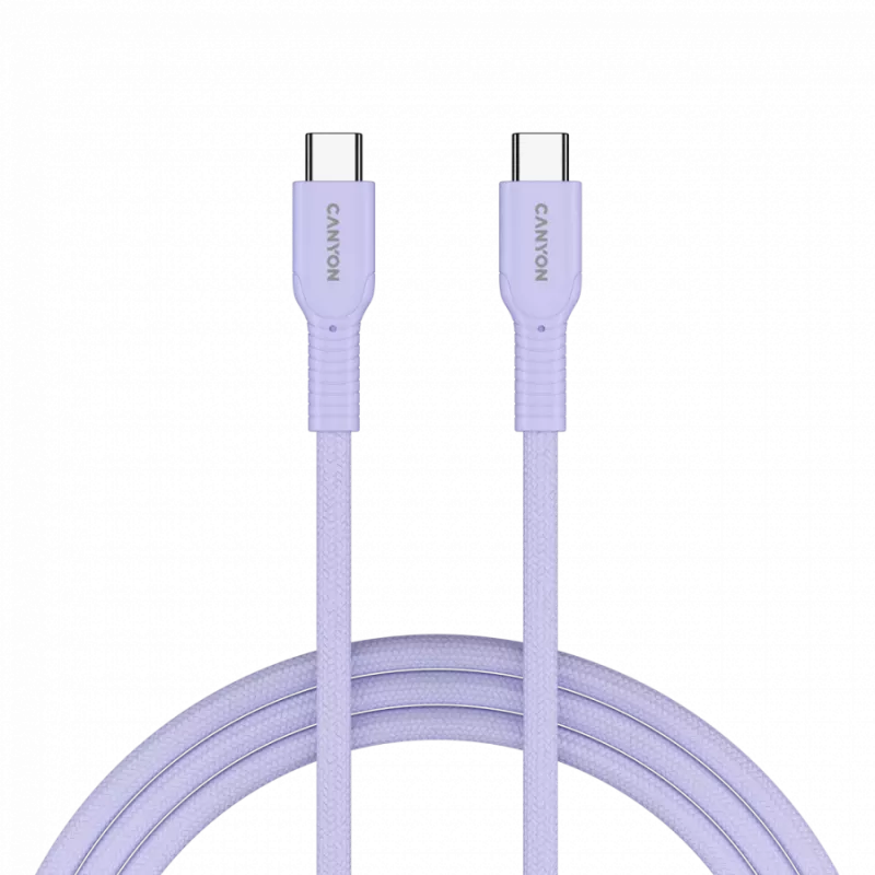CANYON Cable OnWire 60CL C-C 60W COLOR trenzado 1m lila