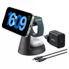 Estación de carga inalámbrica 3 en 1 Anker MagGo B25M4G11 — soporte dock para iPhone, AirPods y Apple Watch