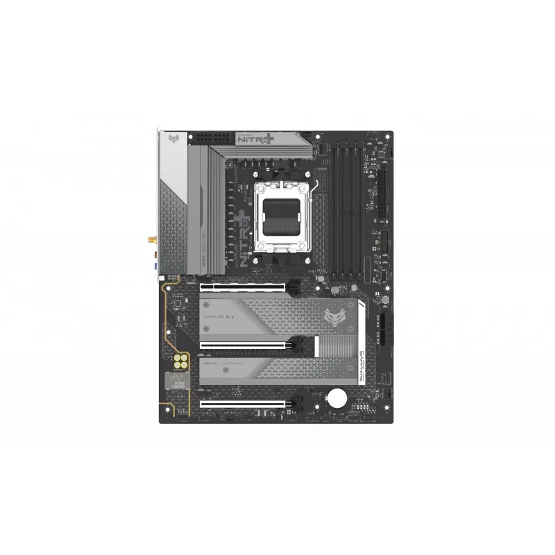 Placa base Sapphire NITRO+ B850A WIFI 7 AMD B850 Socket AM5 micro ATX, DDR5, 4 DIMM, 256GB, Wi-Fi 7, 2.5GbE