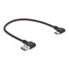 Cable USB DeLOCK EASY-USB 2.0 conector macho Type-A a conector macho Type-C acodado 0,2 m negro