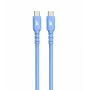 Cable USB C - USB C 1m silicona azul