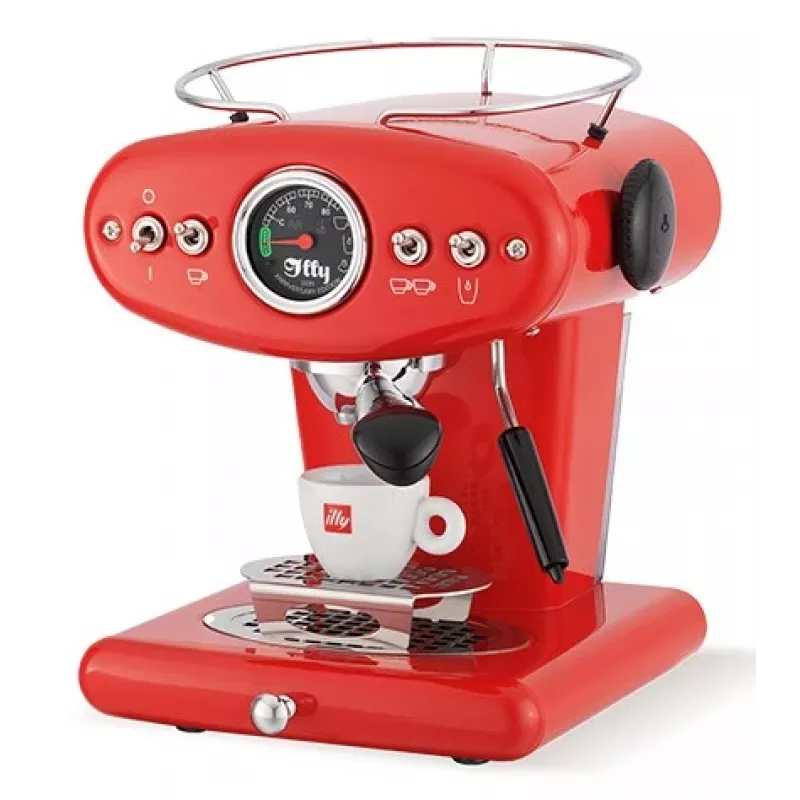 Cafetera espresso Illy X1 manual — depósito de agua de 1 L, 1200 W, cápsulas y café molido, 1 salida