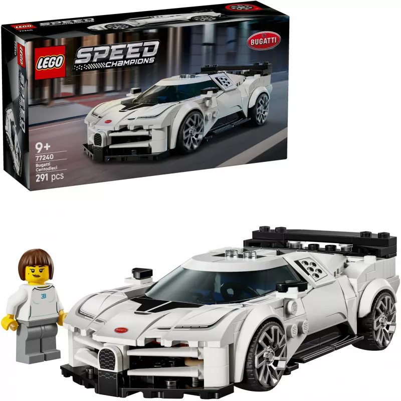 Set de juguete de construcción LEGO Bugatti Centodieci Speed Champions 77240 – 291 piezas, 1 minifigura, a partir de 9 años