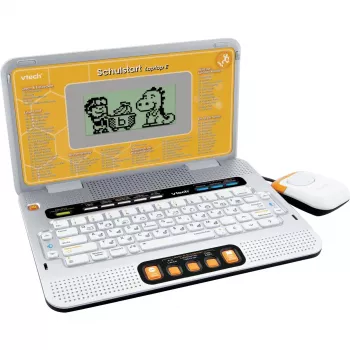 VTech Schulstart Laptop E para niños de 6–8 años, plateado, juguete educativo interactivo