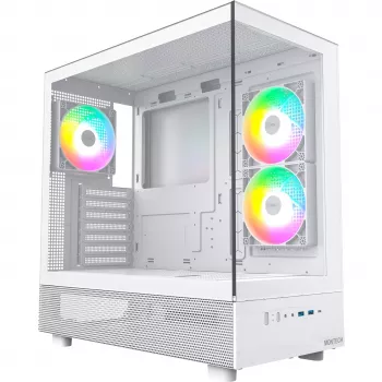 Montech XR Semitorre, cristal templado – blanca