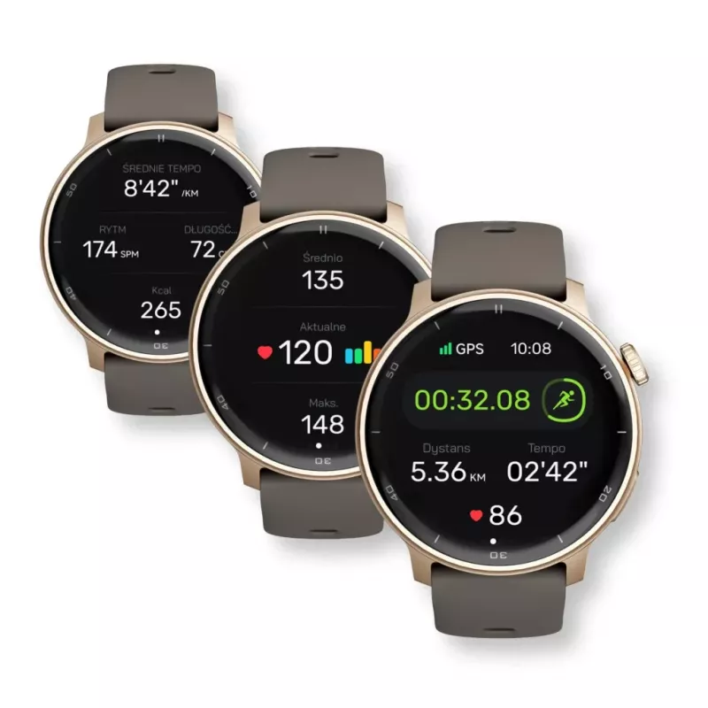 Smartwatch Stelio STSWA101GD Activ GPS 46 mm oro — smartwatch GPS de 46 mm, caja dorada