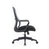 Silla de oficina ergonómica Up Up Darwin negra, tejido negro + malla gris