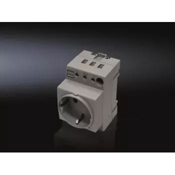 Toma de corriente Rittal Schuko CEE 7/4 250V 16A gris