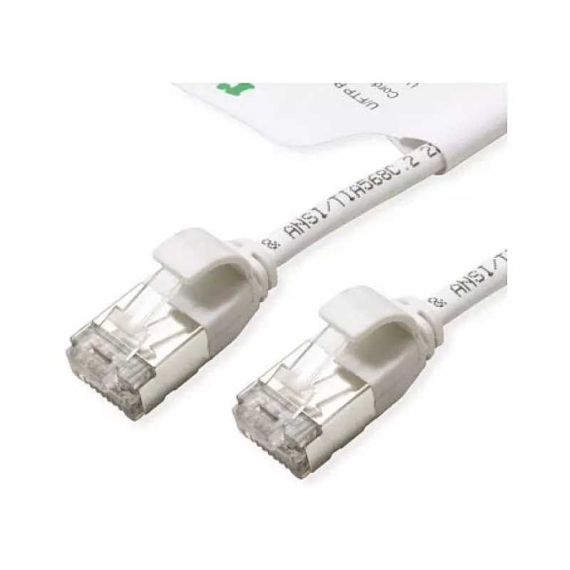 ROLINE GREEN Cable de red U/FTP Cat.6A (Clase EA), LSOH, fino, Blanco, 5 m