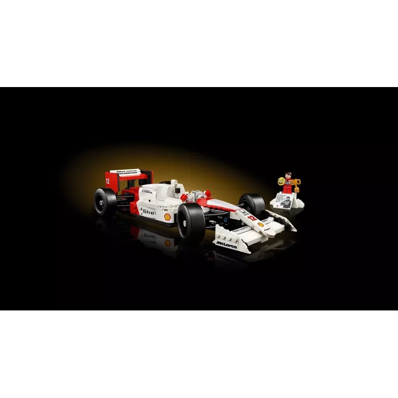 Set LEGO McLaren MP4/4 Ayrton Senna 10330 — modelo LEGO ICONS a escala