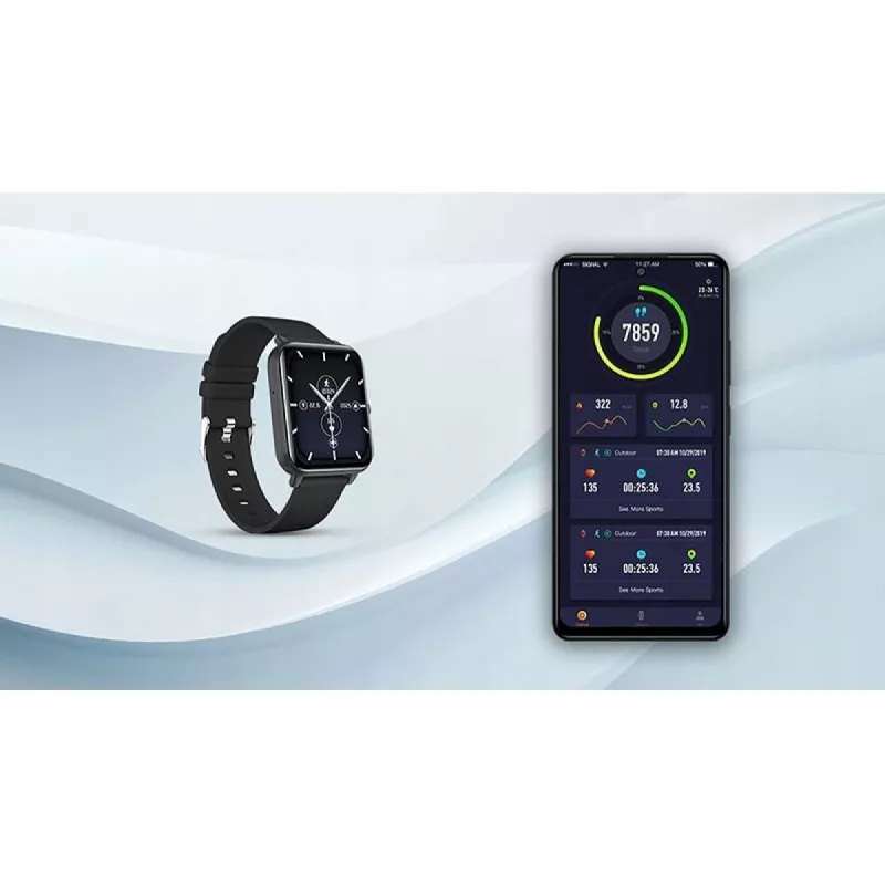 myPhone Watch Classic 2 4,7 cm (1,85 inch) IPS Digital 240 x 284 píxeles Pantalla táctil Negro