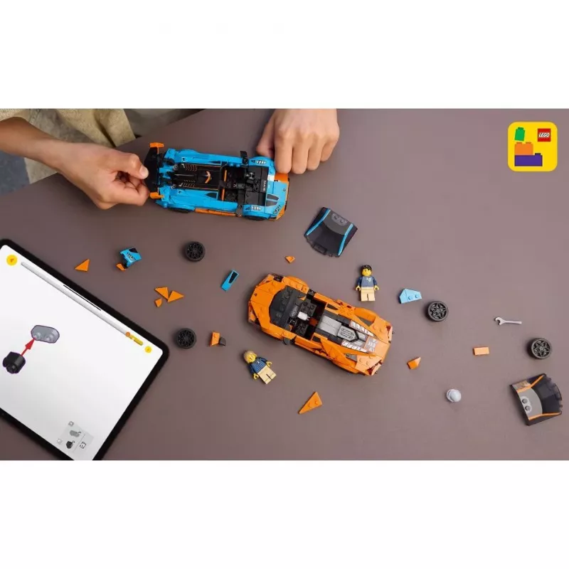 Set de construcción LEGO Speed Champions 77238 — Lamborghini Revuelto y Huracán STO, 607 piezas, 2 minifiguras, edad recomendada 10+
