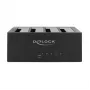 Estación de acoplamiento DeLOCK USB Type-C para 4 x SATA HDD / SSD - bahías de acoplamiento HDD: 4 - 2.5 / 3.5 compartidas (6,4 cm/8,9 cm compartidas)