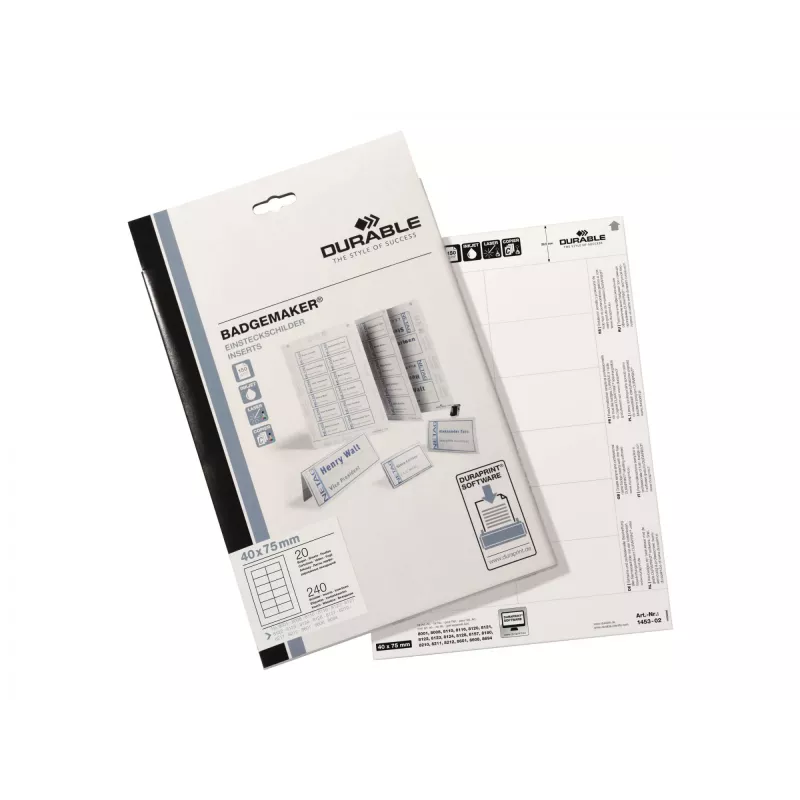Funda insertable para tarjeta de identificación Durable 1453-02
