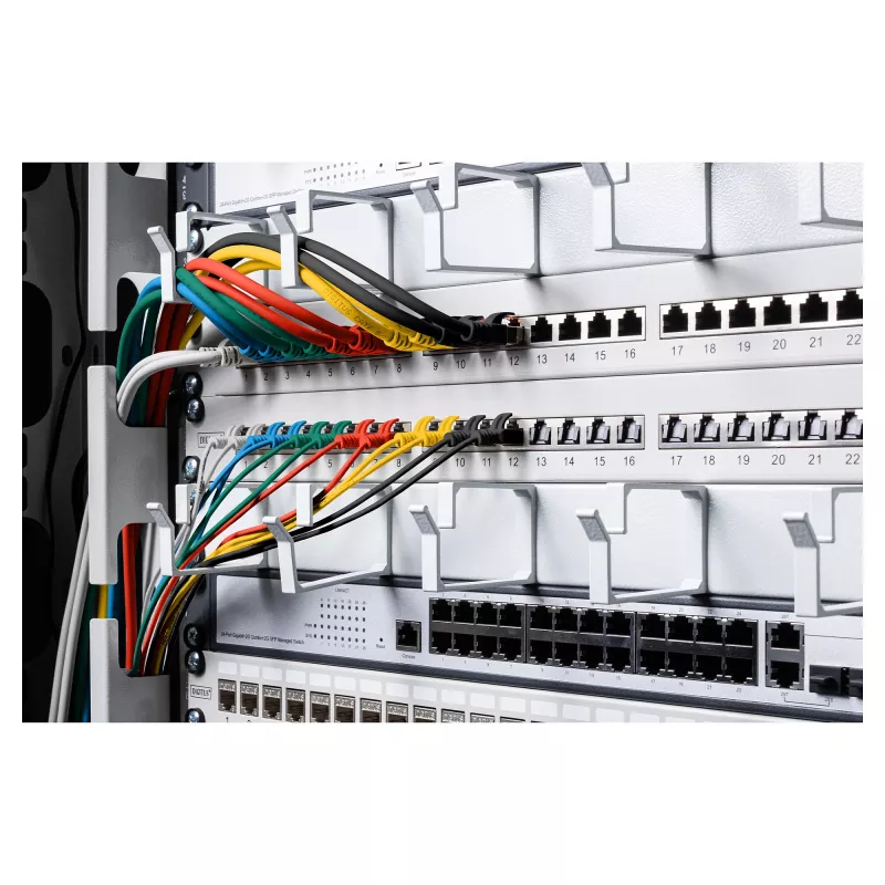 Cable de red DIGITUS CAT6 U-UTP fino, 0,3 m, rojo, pack de 10