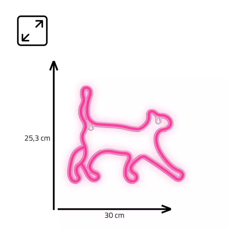 Lámpara LED de neón decorativa MANTA SNL70PK Style Neon Lights CAT 2 rosa (modelo SNL70PK)