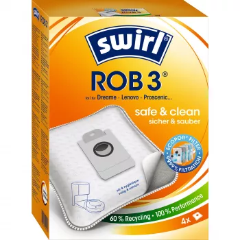 Bolsas para robot aspirador MELITTA Swirl ROB 3, pack de 4, color madera