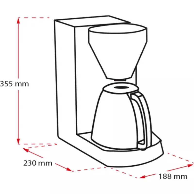 MELITTA Enjoy Therm - Cafetera - 12 tazas