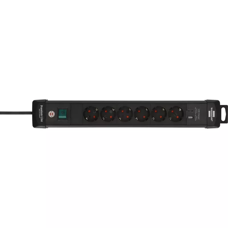 Alargador de corriente Brennenstuhl 1951160608 3 m 6 tomas AC para interior negro