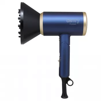 Camry | Secador de pelo | CR 2268 | 1800 W | 2 niveles de temperatura | Función iónica | Boquilla difusora | Azul/Oro