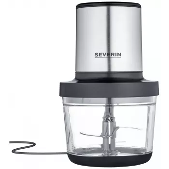 Picadora eléctrica Severin KM 3867 1 L 400 W negro plateado transparente