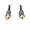 Cable de conexión de audio Digitus jack de 3,5 mm a jack de 3,5 mm 1,8 m Negro