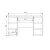 Topeshop KUBA BIEL MAT escritorio para ordenador, blanco