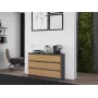 Cómoda top e shop M6 120 — antracita/roble, 6 cajones, 1200×300×770 mm, tablero de partículas