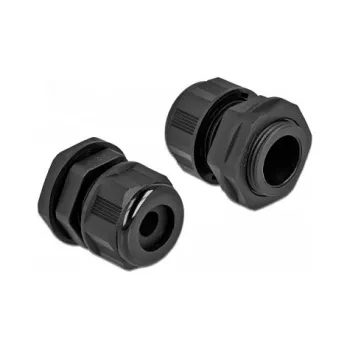 Prensaestopas DeLOCK 60365 negro plástico 2 uds.