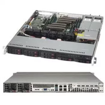 Super Micro Supermicro SC113M FAC2-R804CB - montaje en rack - 1U - ATX - SATA/SAS - hot-swap 800 vatios - negro (CSE-113MFAC2-R804CB)