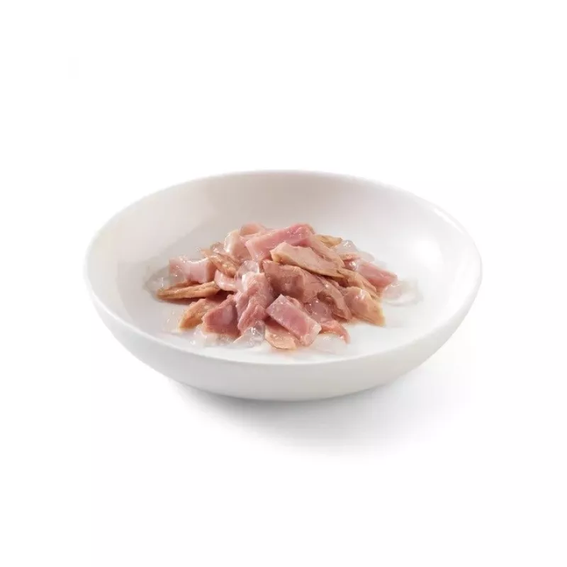 SCHESIR en gelatina Atún con jamón - Comida húmeda para gatos - 85 g