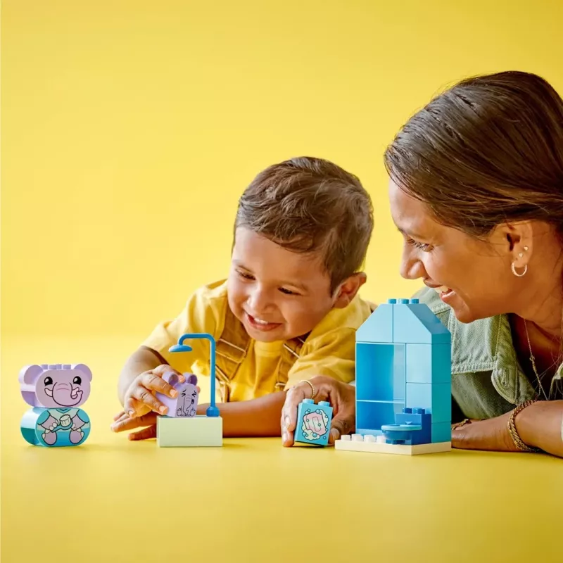 LEGO DUPLO Set de baño divertido 10413 — set de juego de baño para niños pequeños, 15 piezas, edad recomendada 1,5+