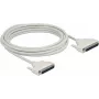 Cable serie DELOCK 86881, D-Sub 37 pines a D-Sub 37 pines, beige, 5 m