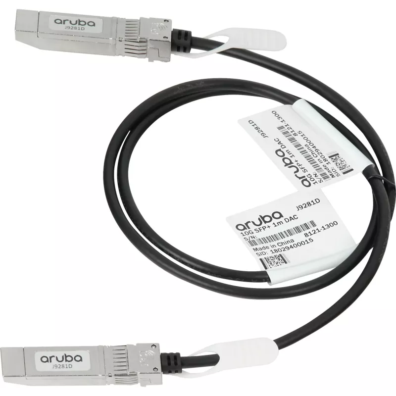 HPE cable InfiniBand Direct Attach Copper de SFP+ a SFP+ 10G de 1 m SFP+ negro