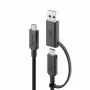 Cable USB-C a USB-C ALOGIC Elements Series con adaptador USB-A 1,2 m 5 A 10 Gbit/s