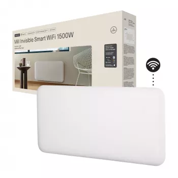 Emisor térmico Mill Invisible Smart WiFi | PA1500WIFI4 | Emisor térmico | 1500 W | Apto para estancias de hasta 18-22 m² | blanco | IPX4