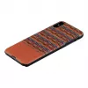 Funda para móvil de man and wood para iPhone XS Max – cuadros marrones con borde negro