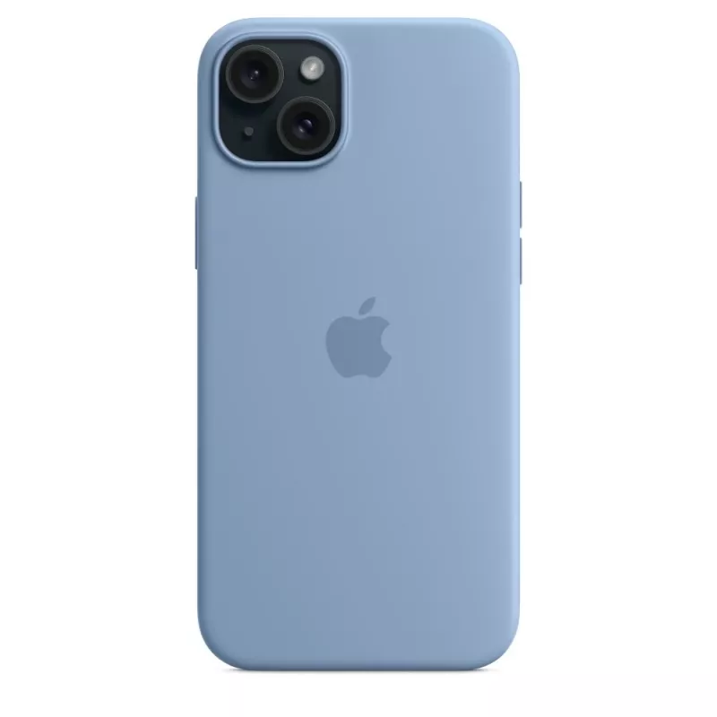 Funda de silicona con MagSafe para Apple iPhone 15 Plus - Azul invernal