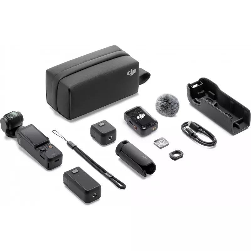 DJI Osmo Pocket 3 Creator Combo – 1 cámara gimbal CMOS, 4K/120fps, 2 pantallas táctiles OLED
