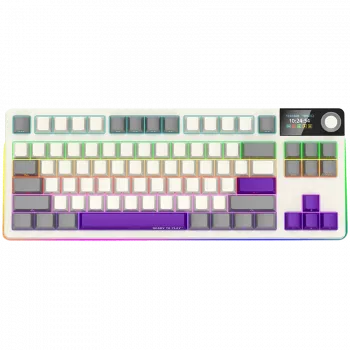 LORGAR KBP70TKLW, teclado gaming mecánico inalámbrico TKL Pro, beige, distribución EN