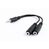 DIVISOR DE AUDIO CABLE 3,5MM/10CM BLANCO CCA-415-0.1M GEMBIRD