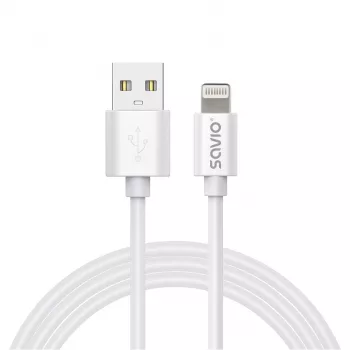 Savio Cl-193 cable USB USB 2.0 2 m USB A USB C/Lightning blanco