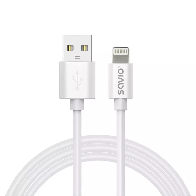 Savio Cl-193 cable USB USB 2.0 2 m USB A USB C/Lightning blanco