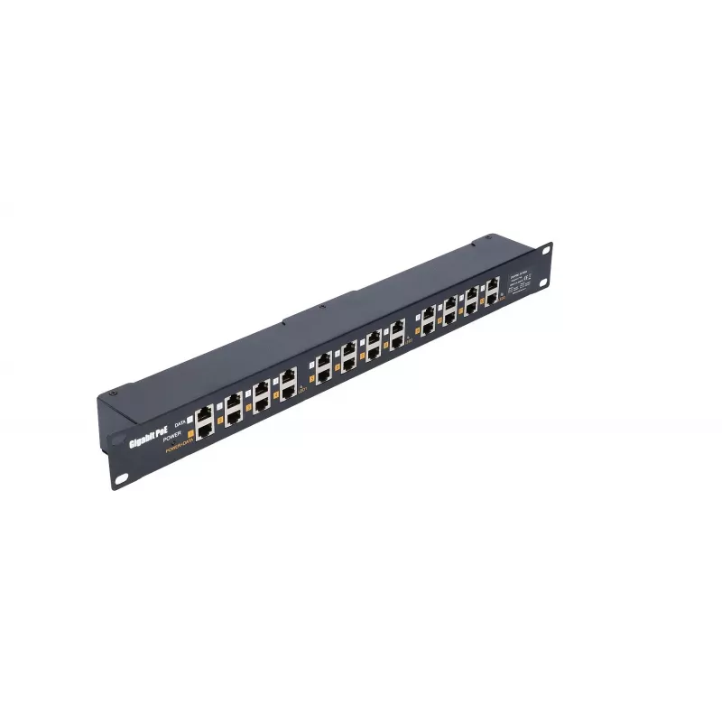 Inyector PoE Gigabit Extralink 12 puertos 12x 1000Mb/s RJ45, rack